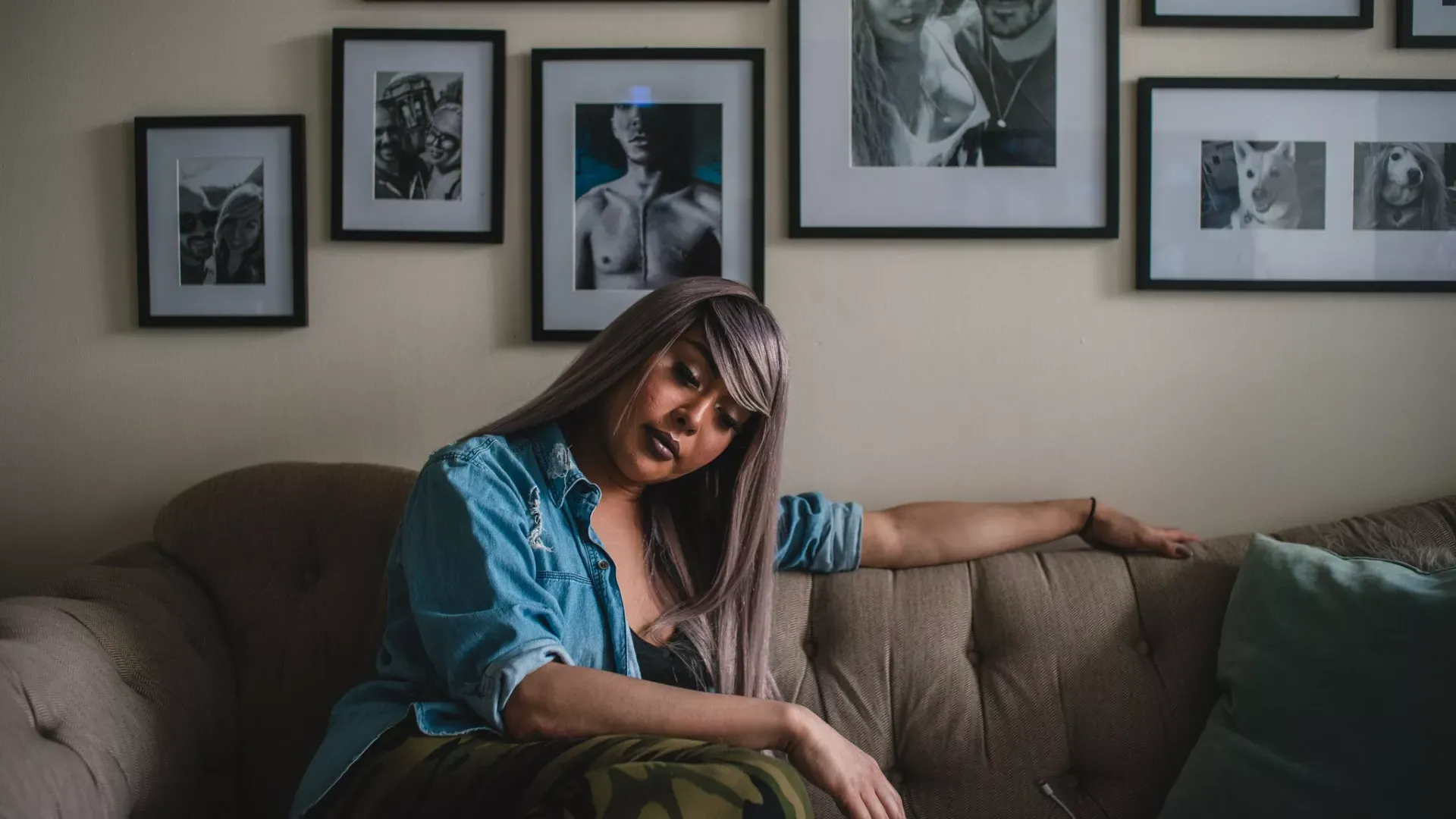 Portrait of Nya Cruz on the couch.